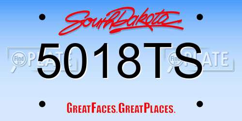 5018TS South Dakota License Plate