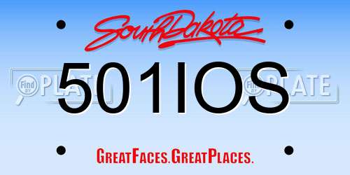 501IOS South Dakota License Plate
