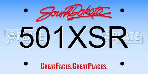 501XSR South Dakota License Plate