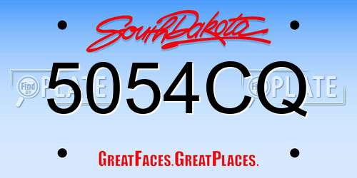 5054CQ South Dakota License Plate