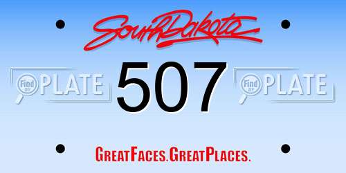 507 South Dakota License Plate