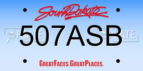507ASB South Dakota License Plate