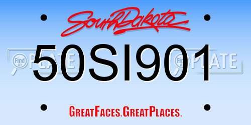 50SI901 South Dakota License Plate