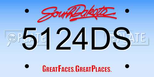5124DS South Dakota License Plate
