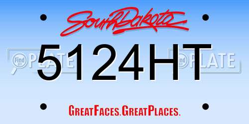 5124HT South Dakota License Plate