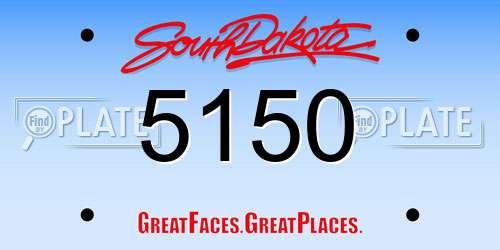 5150 South Dakota License Plate