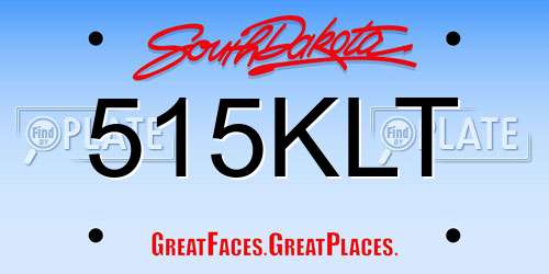 515KLT South Dakota License Plate