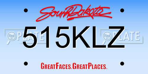 515KLZ South Dakota License Plate
