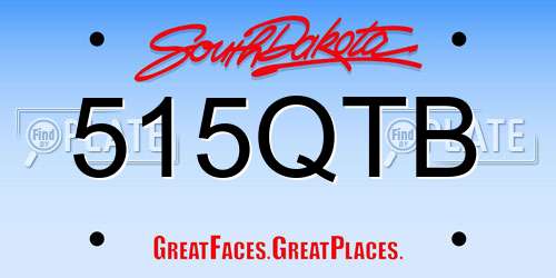 515QTB South Dakota License Plate