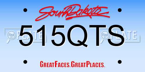 515QTS South Dakota License Plate