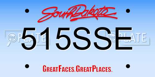 515SSE South Dakota License Plate