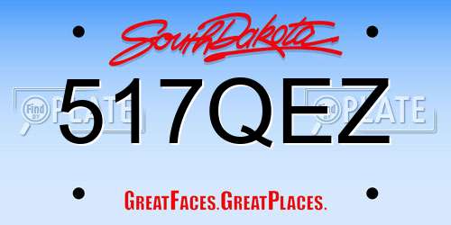 517QEZ South Dakota License Plate