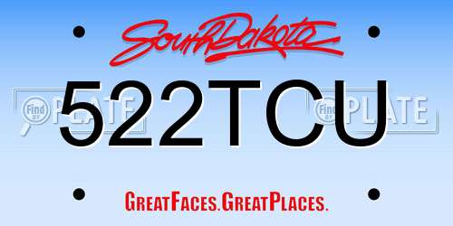 522TCU South Dakota License Plate