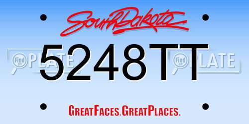 5248TT South Dakota License Plate
