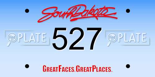 527 South Dakota License Plate