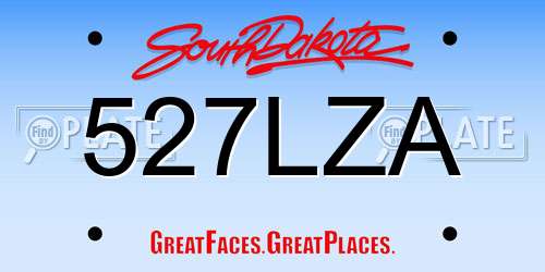 527LZA South Dakota License Plate