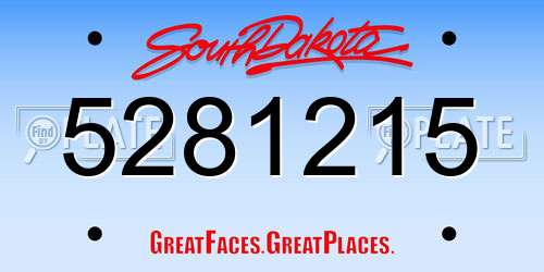 5281215 South Dakota License Plate
