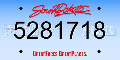 5281718 South Dakota License Plate