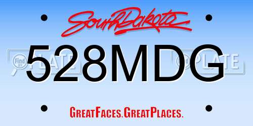 528MDG South Dakota License Plate
