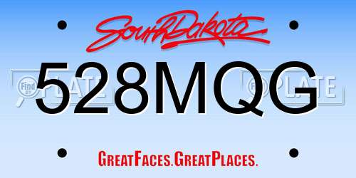 528MQG South Dakota License Plate