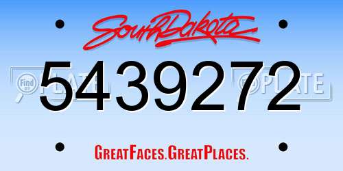 5439272 South Dakota License Plate