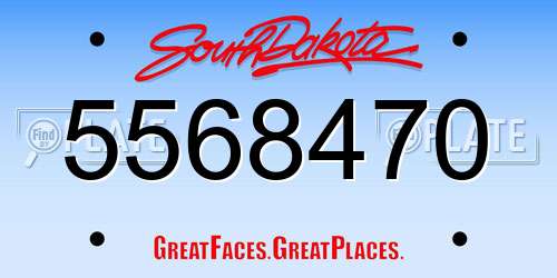 5568470 South Dakota License Plate