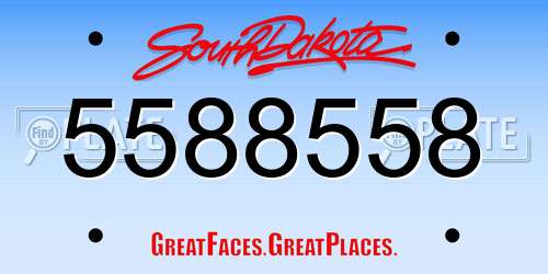 5588558 South Dakota License Plate