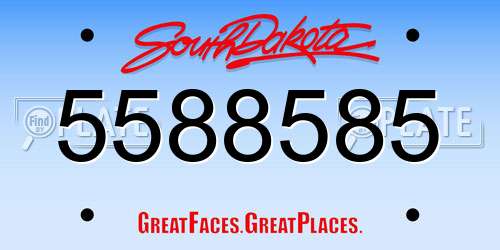 5588585 South Dakota License Plate