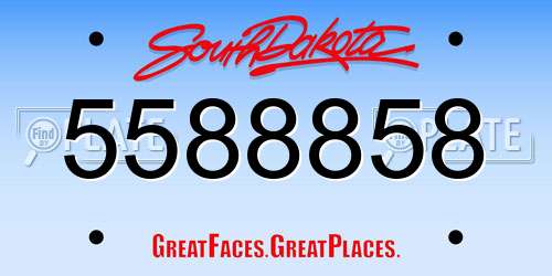 5588858 South Dakota License Plate