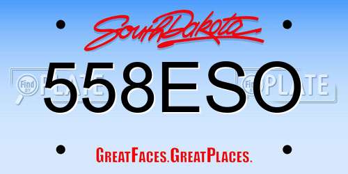 558ESO South Dakota License Plate