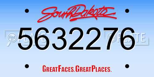 5632276 South Dakota License Plate