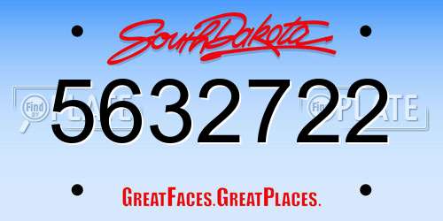 5632722 South Dakota License Plate
