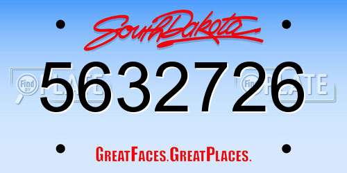 5632726 South Dakota License Plate