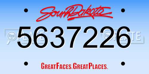 5637226 South Dakota License Plate