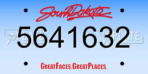 5641632 South Dakota License Plate