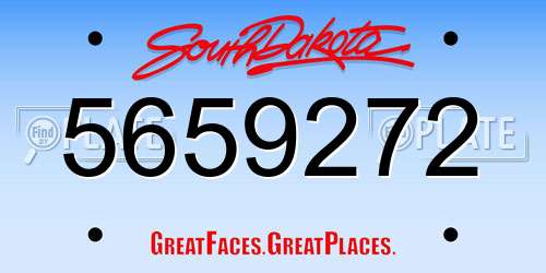 5659272 South Dakota License Plate