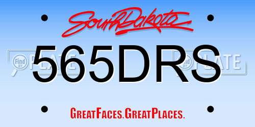 565DRS South Dakota License Plate