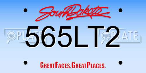 565LT2 South Dakota License Plate