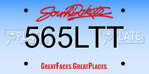 565LTT South Dakota License Plate