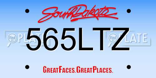 565LTZ South Dakota License Plate