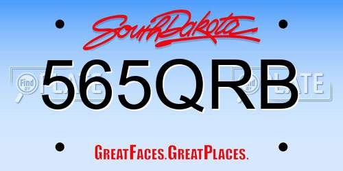 565QRB South Dakota License Plate