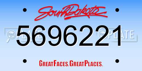 5696221 South Dakota License Plate