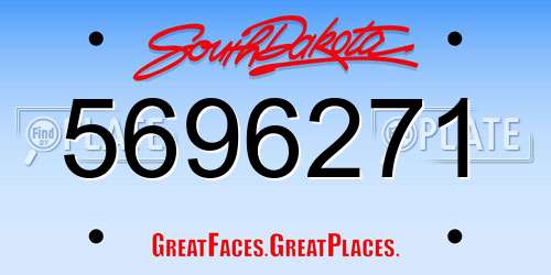 5696271 South Dakota License Plate