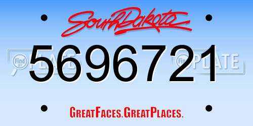 5696721 South Dakota License Plate