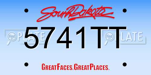 5741TT South Dakota License Plate