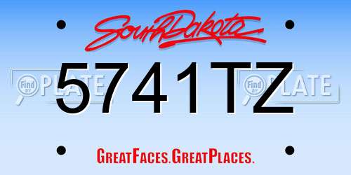 5741TZ South Dakota License Plate