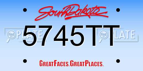 5745TT South Dakota License Plate