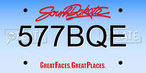 577BQE South Dakota License Plate