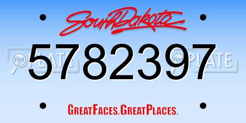 5782397 South Dakota License Plate