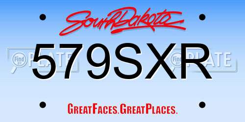 579SXR South Dakota License Plate